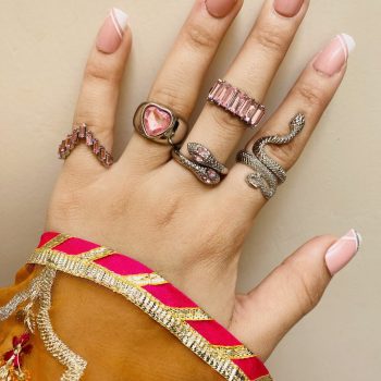 Rose Pink Python Rings
