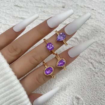 Purple stones Set