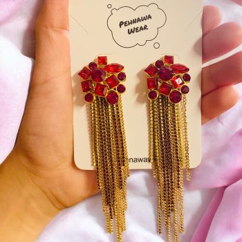 Love Mystery Earrings in Red