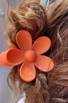 Flower Hair claw- orange